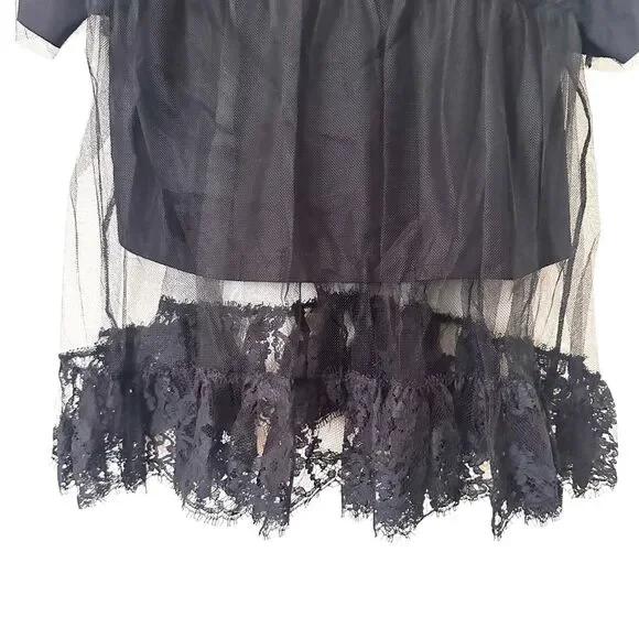 MSGM Tulle Short Sleeve Tee Black‎ NWT Large - Picture 7 of 9